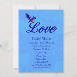 Love Bluebird Bridal Shower  Invitation