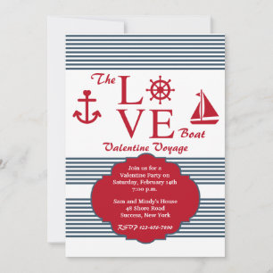 Love Boat Valentine's Party Invitation