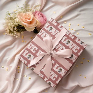 Love Boho Rainbow Photo Wrapping Paper