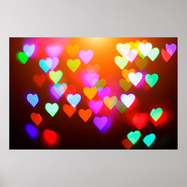 Love bokeh background poster (Front)