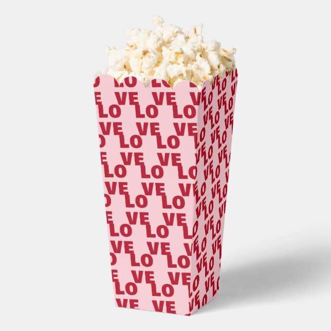 Love Bold Typography Pink & Red Party Favour Box (Popped)