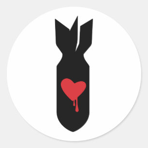 Love Bomber Classic Round Sticker