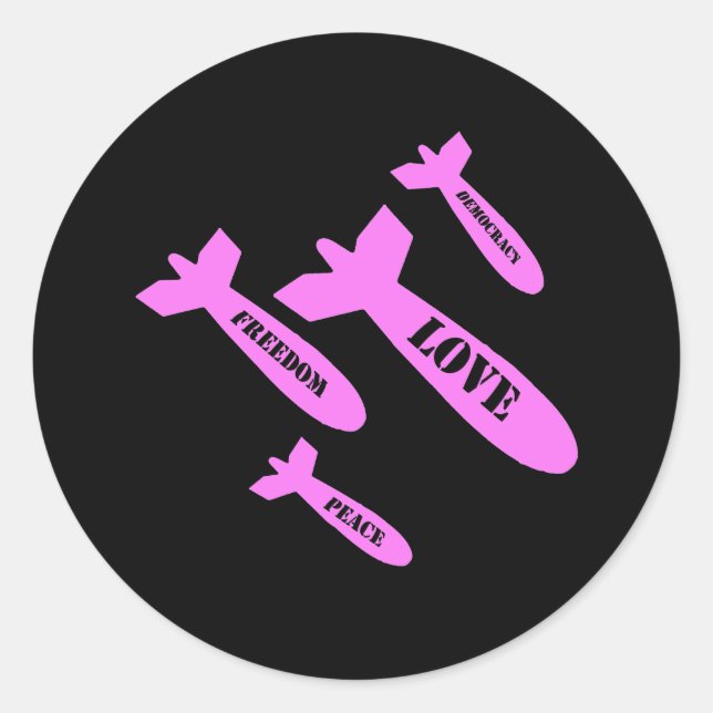 Love Bombs Classic Round Sticker (Front)