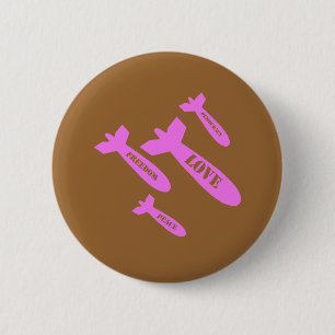 Love Bombs Pink 6 Cm Round Badge