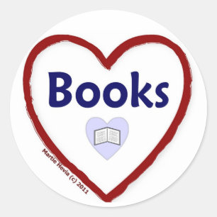 Love Books Classic Round Sticker