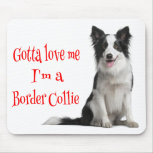 Love Border Collie Puppy Dog Mousepad