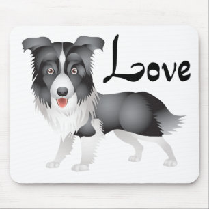 Love Border Collie Puppy Dog Mousepad