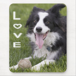 Love Border Collie Puppy Dog Mousepad