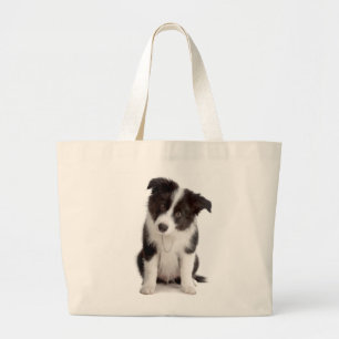 Love Border Collie Puppy Dog Tote Bag