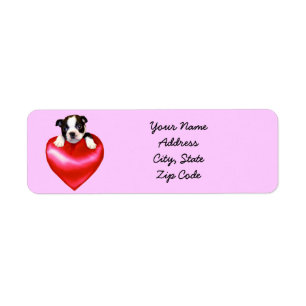 Love Boston Terrier Address Labels