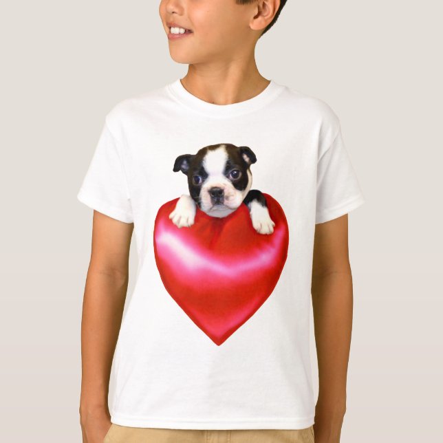 Love Boston Terrier T-shirt (Front)