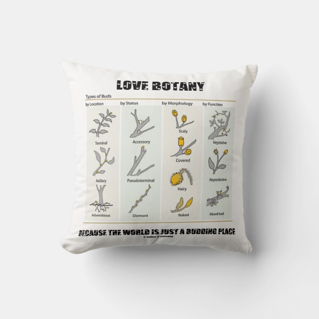 Love Botany Because The World Is Just A Budding Cushion (Front)