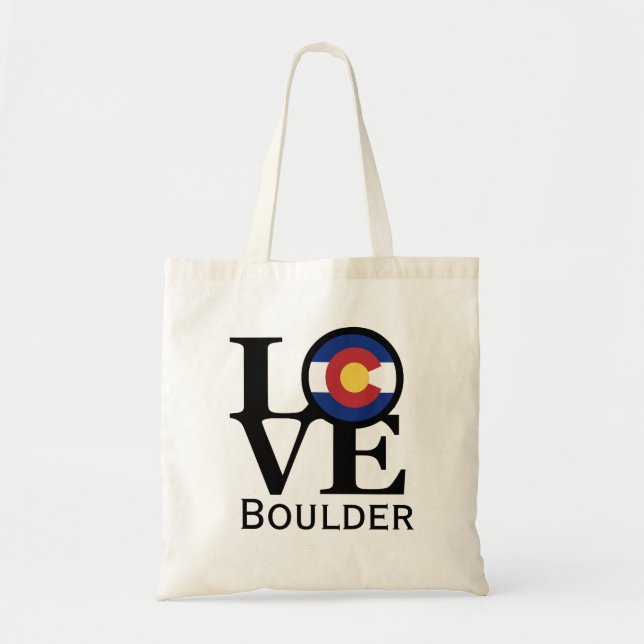 LOVE Boulder Colorado Tote Bag (Front)