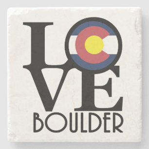 LOVE Boulder Stone Coaster