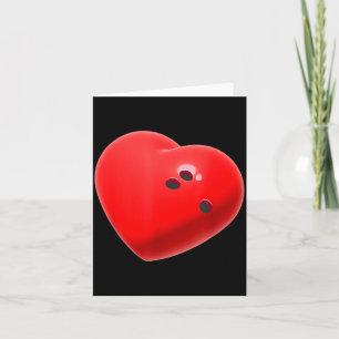 Love Bowling Ball Hearts Bowling Lover Valentine's Card