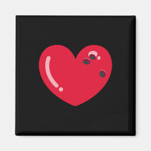 Love Bowling Byll Hearts Bowling Lover Valentine's Magnet