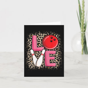 Love Bowling Cute Bowling Women Girls Bowler  Card