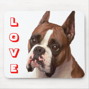Love Boxer Puppy Dog Mousepad