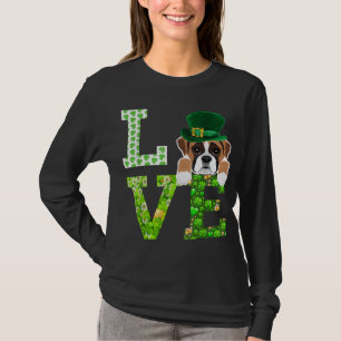 Love Boxer St. Patrick's Day Funny dog lover Gift T-Shirt