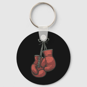 Love Boxing Gloves Retro Vintage Red Boxer Gift Mm Key Ring