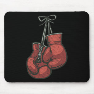 Love Boxing Gloves Retro Vintage Red Boxer Gift Mm Mouse Pad