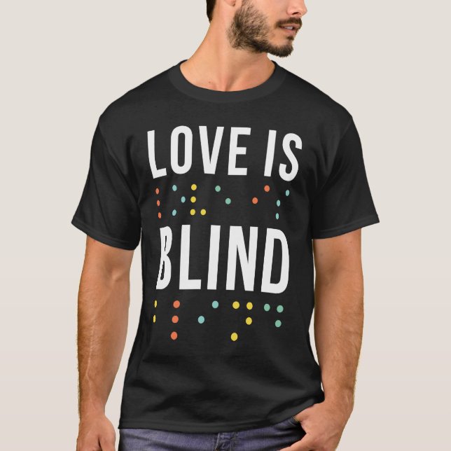 Love Braille Alphabet Braille Language Letters Bra T-Shirt (Front)