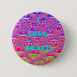 Love  Brazil.png 6 Cm Round Badge