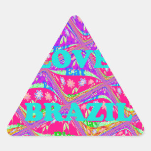 Love  Brazil.png Triangle Sticker