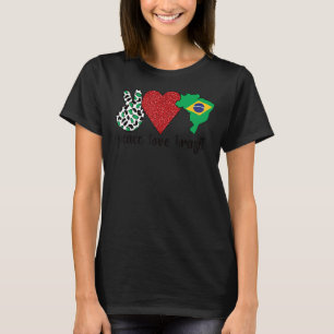 Love Brazil Proud Brazilian Flag Brazilian Roots T-Shirt