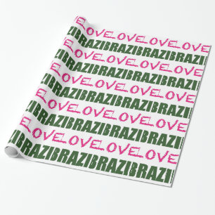 Love Brazil Wrapping Paper