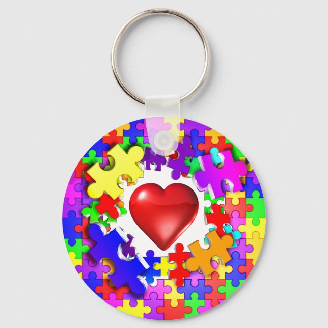 Love Breaks Thru Autism Key Ring (Front)