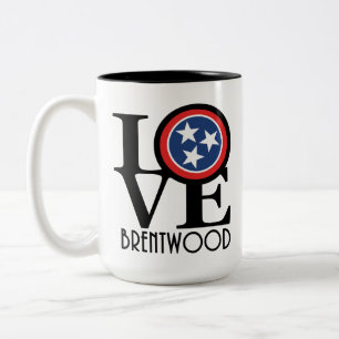 LOVE Brentwood Tennessee 15oz Two-Tone Coffee Mug