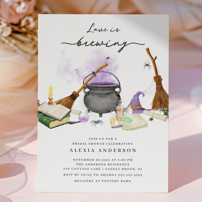Love Brewing October Bridal Shower Invitation (Creator Uploaded)