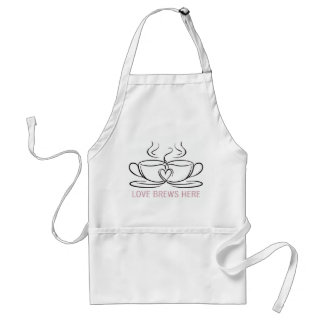 Love Brews Here Apron – Heartwarming Kitchen Wear