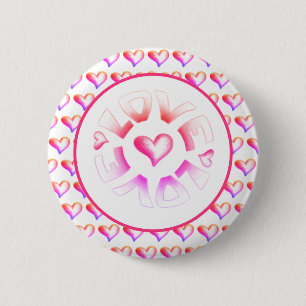 Love Bright Hearts Button