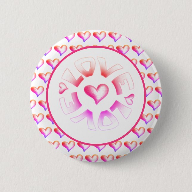 Love Bright Hearts Button (Front)