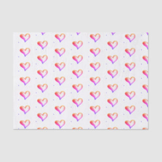Love Bright Hearts Tissue Paper
