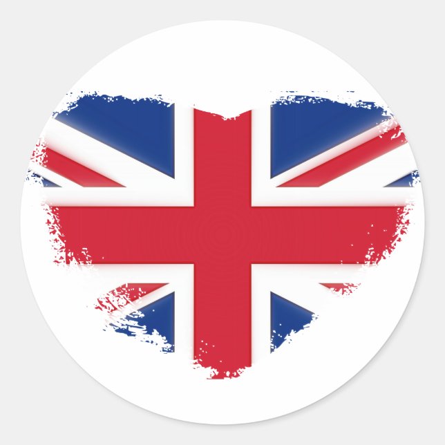 Love Britain Classic Round Sticker (Front)
