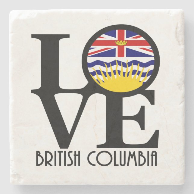 LOVE British Columbia Stone Coaster (Front)