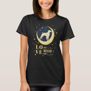 Love Brittany Spaniel Bretoni Dog To The Moon T-Shirt