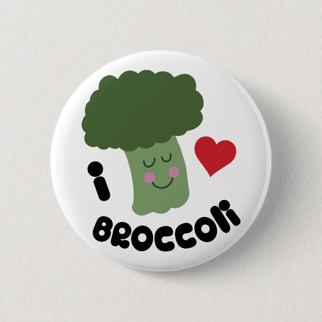 Love Broccoli 6 Cm Round Badge (Front)
