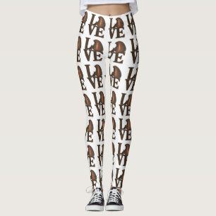 LOVE Brown Milk Chocolate Drop Valentine's Day Leggings