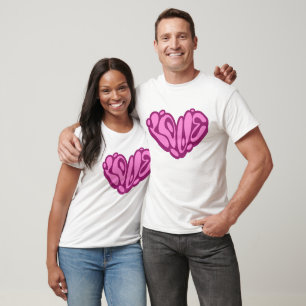 Love Bubble Pink Heart  T-Shirt