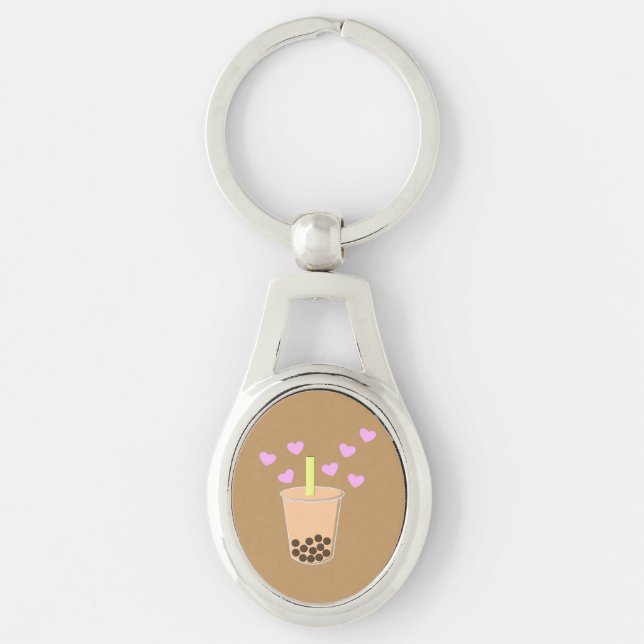 Love Bubble Tea Key Ring (Front)