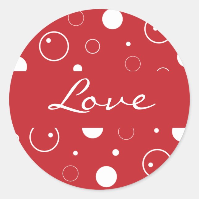 Love Bubbles Envelope Sticker Seal (Front)