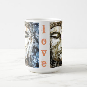 Love Buddha Watercolor Art Jumbo Mug