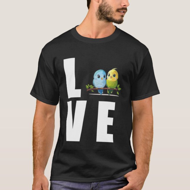 Love Budgie Mom Budgerigar Parakeet Bird 10 T-Shirt (Front)