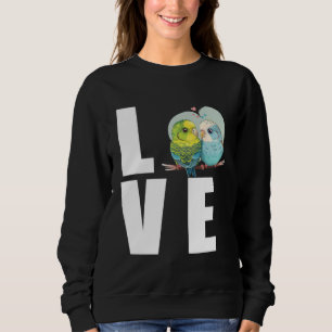 Love Budgie Mom Budgerigar Parakeet Bird Sweatshirt