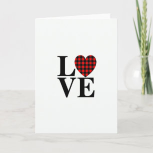 Love Buffalo Plaid Style Card