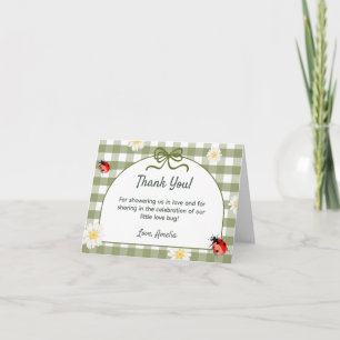Love Bug Baby Shower Thank You Card